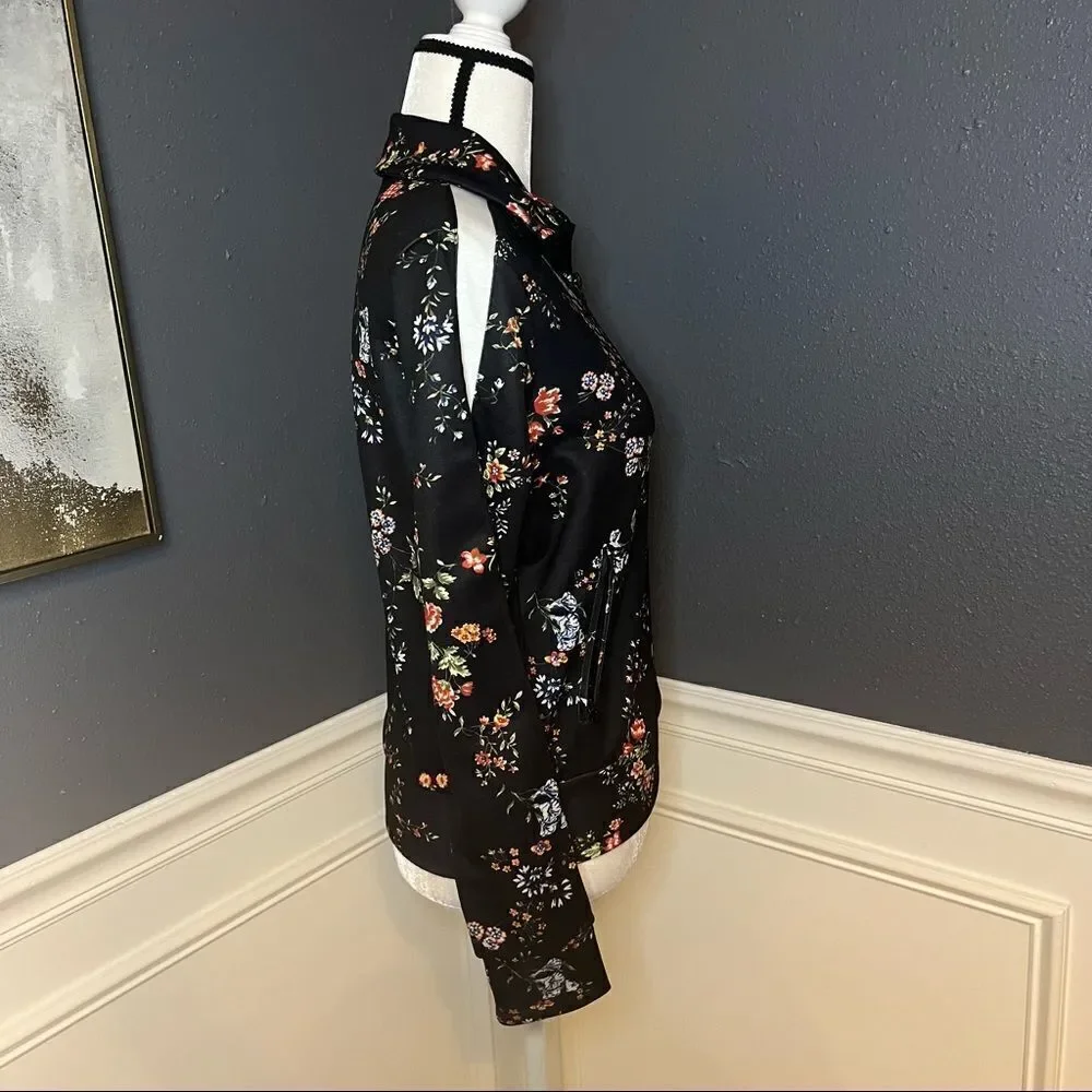 AFRM Floral Track Jacket with Racing Stripe